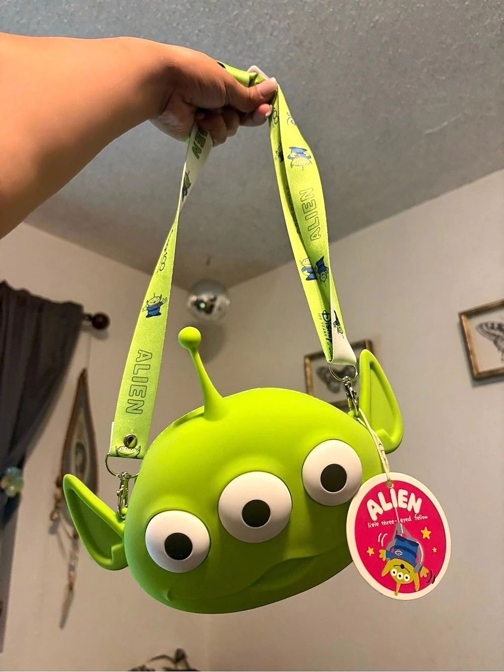 Disney Toy Story Alien Silicone Crossbody Bag Green & Pink
